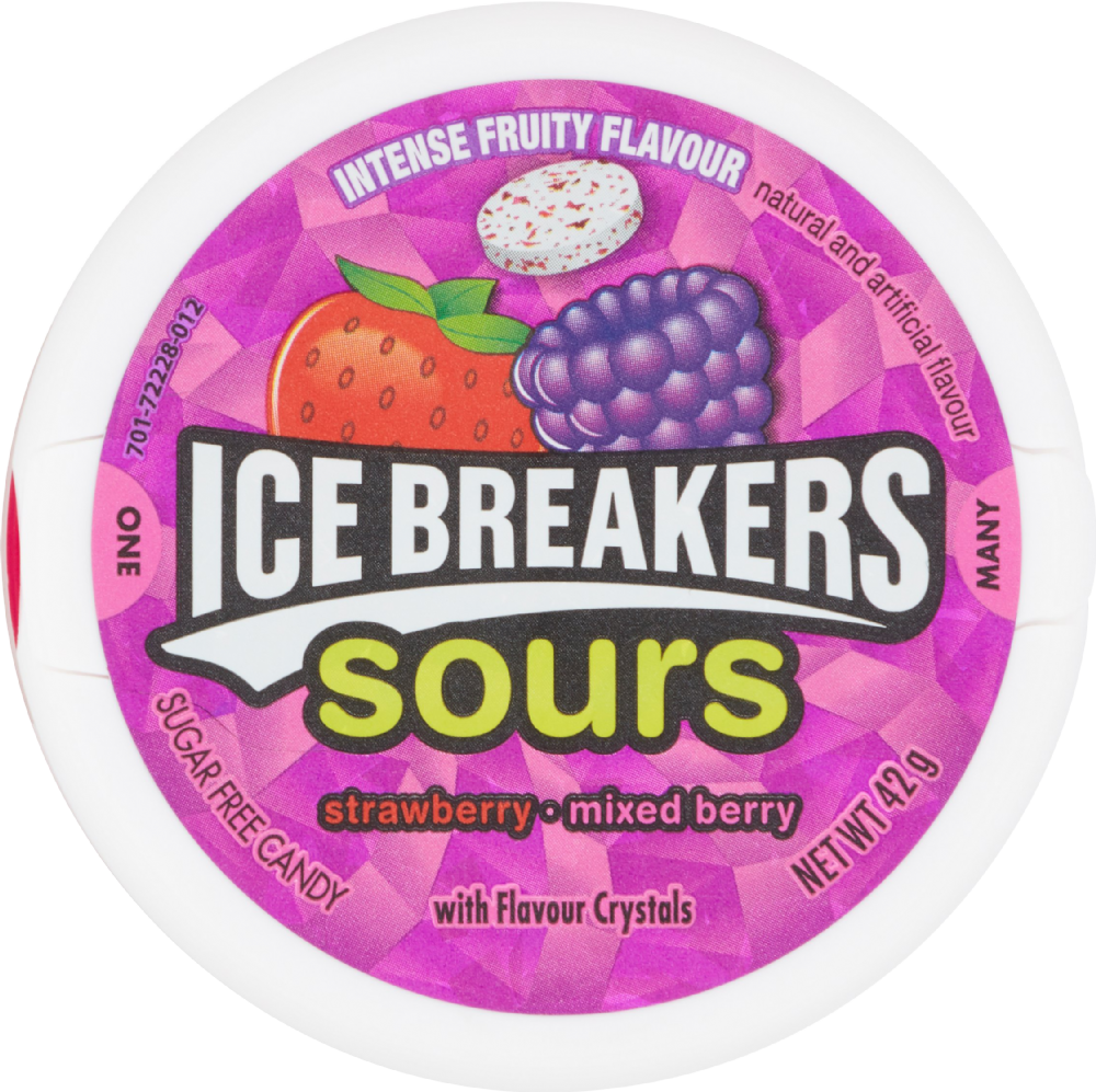 Ice Breakers Sours - Mixed Berry / Strawberry / Cherry 42G