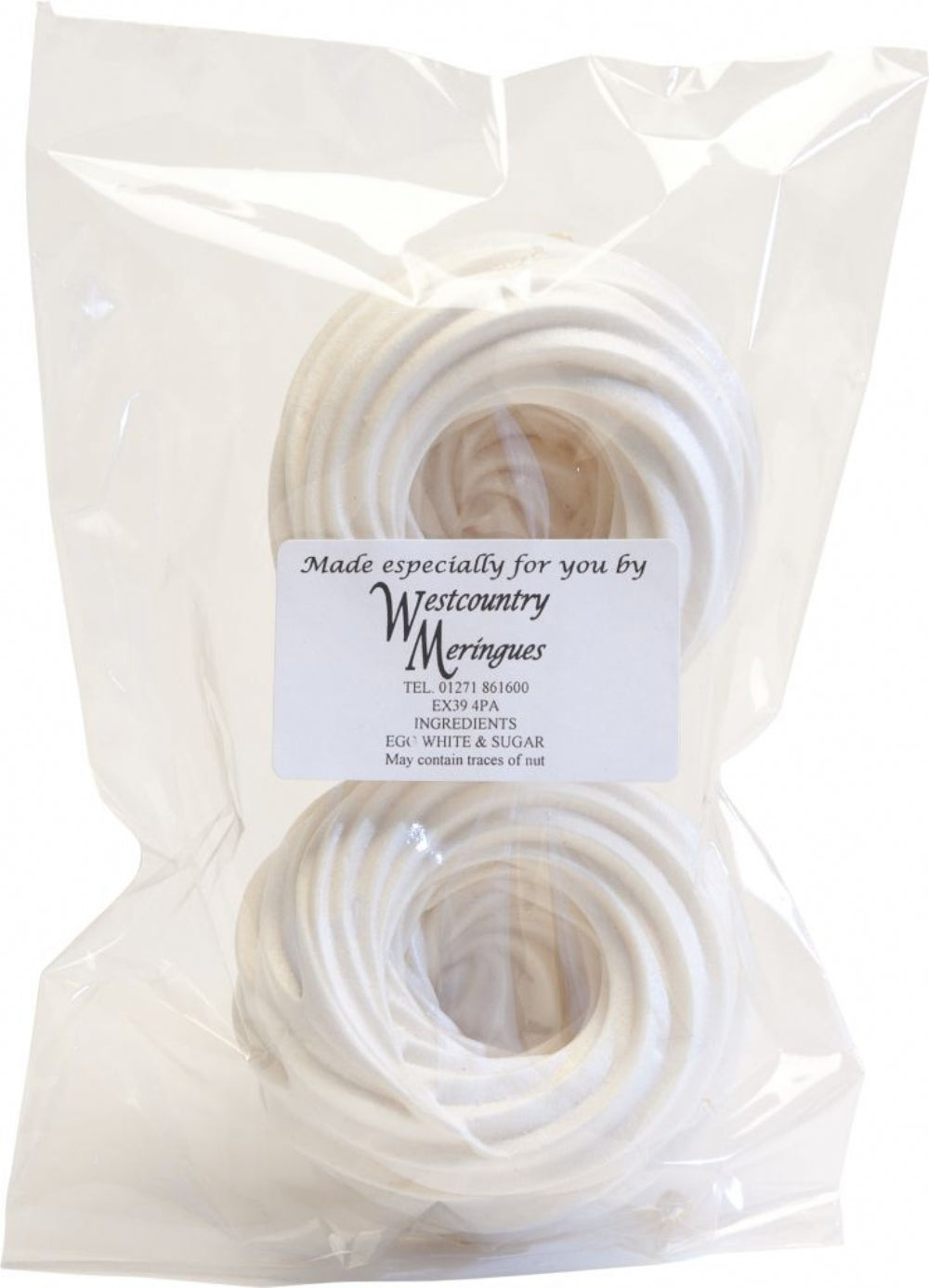 Westcountry Meringues 2 Large Meringue Nests - Cello