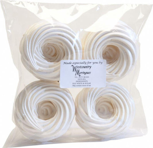 Westcountry Meringues 4 Large Meringue Nests - Cello