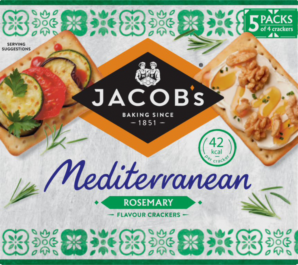 Jacob's Mediterranean Crackers - Rosemary Flavour 190G