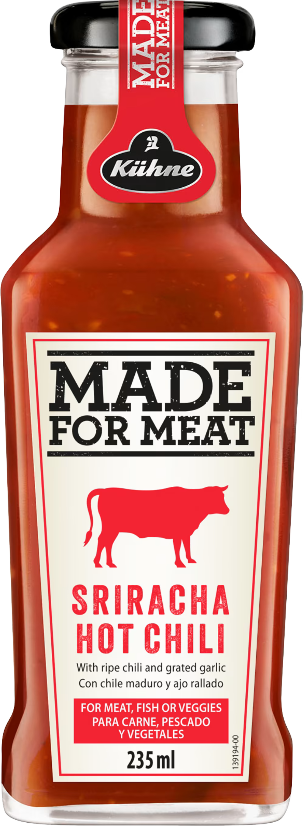 Kuhne Made For Meat - Sriracha Hot Chilli Style Sauce 235Ml