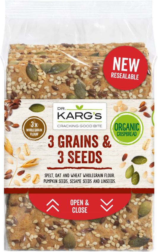 Dr. Karg's 3 Grains & 3 Seeds Crispbread 200G