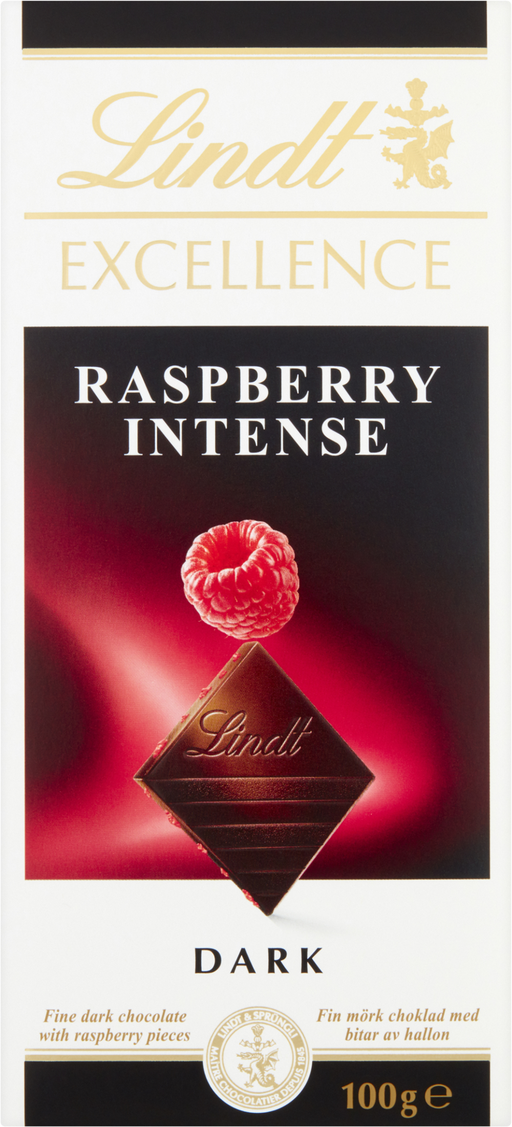 Lindt Excellence Dark Raspberry Intense Bar 100G