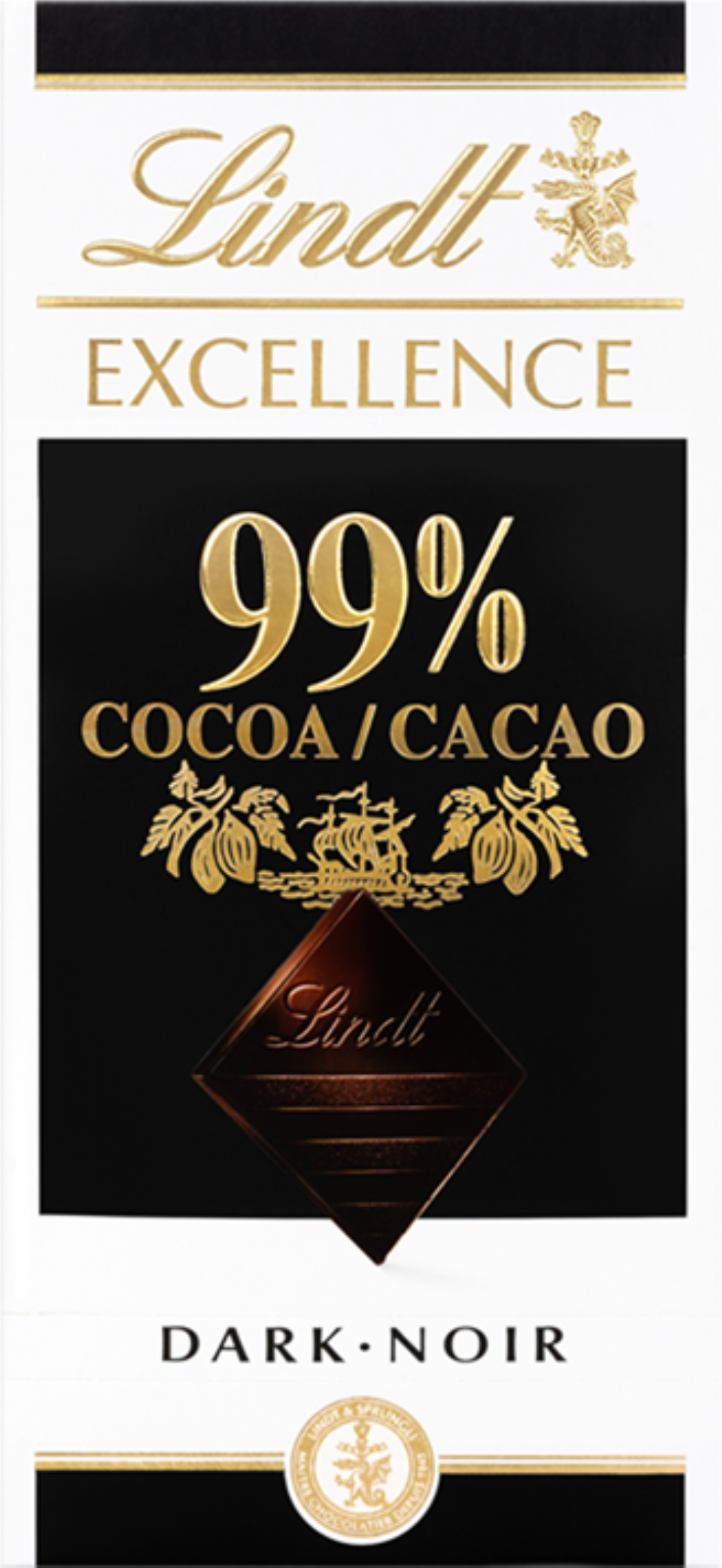Lindt Excellence Dark 99% Cocoa Bar 50G