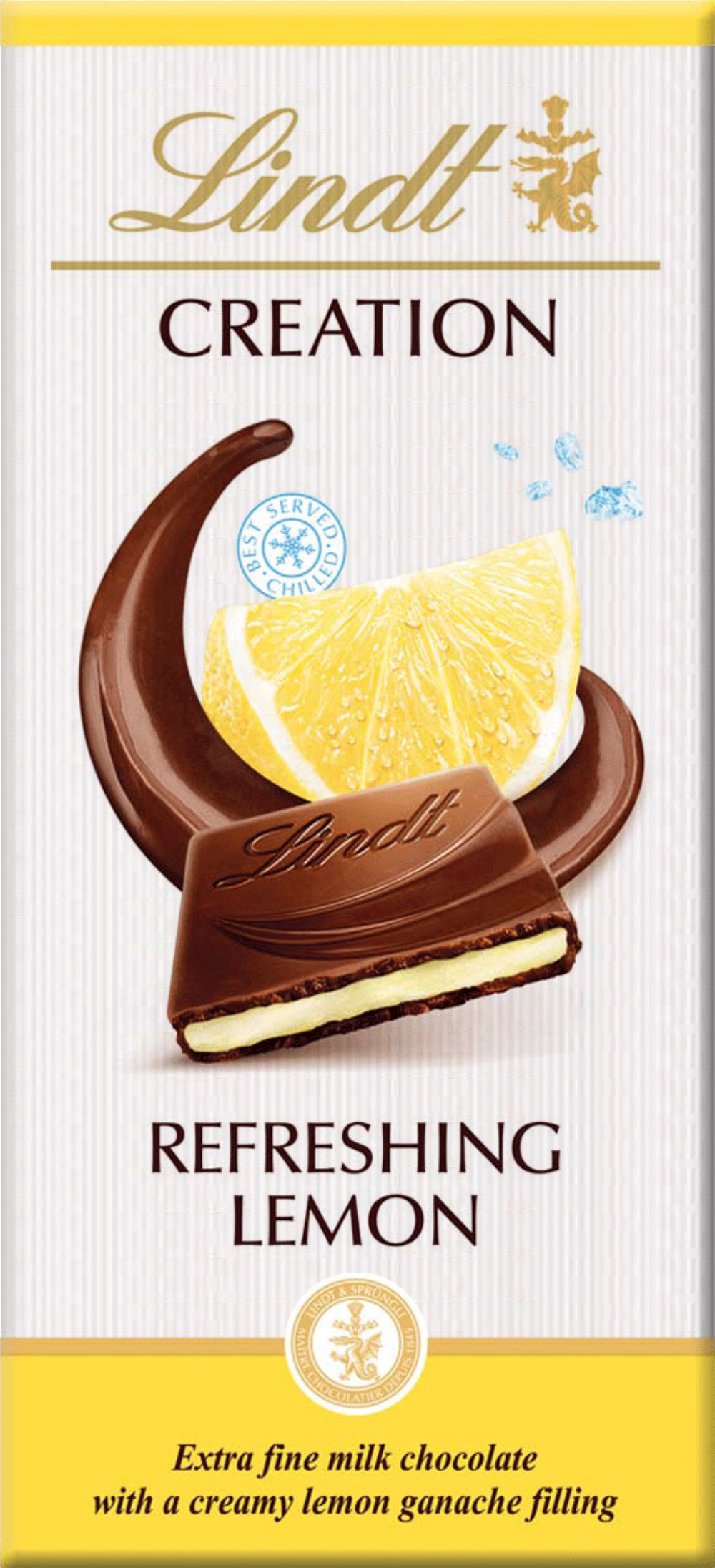 Lindt Creation Bar - Refreshing Lemon Milk Chocolate 150G
