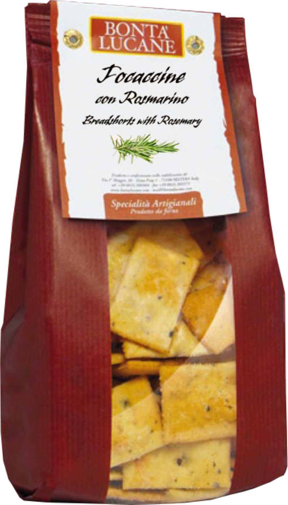 Bonta Lucane Focaccine - Breadshorts With Rosemary 250G