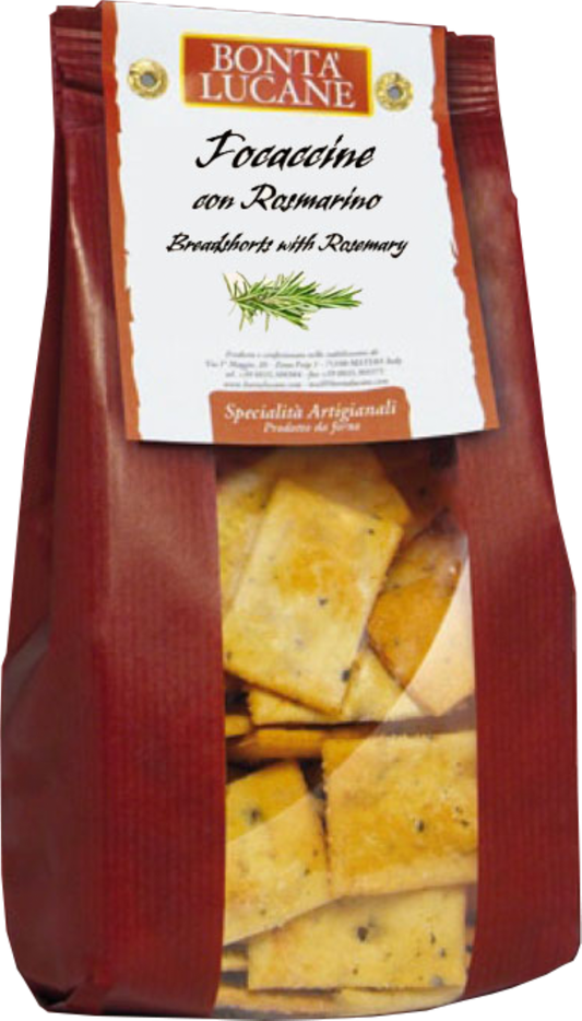 Bonta Lucane Focaccine - Breadshorts With Rosemary 250G