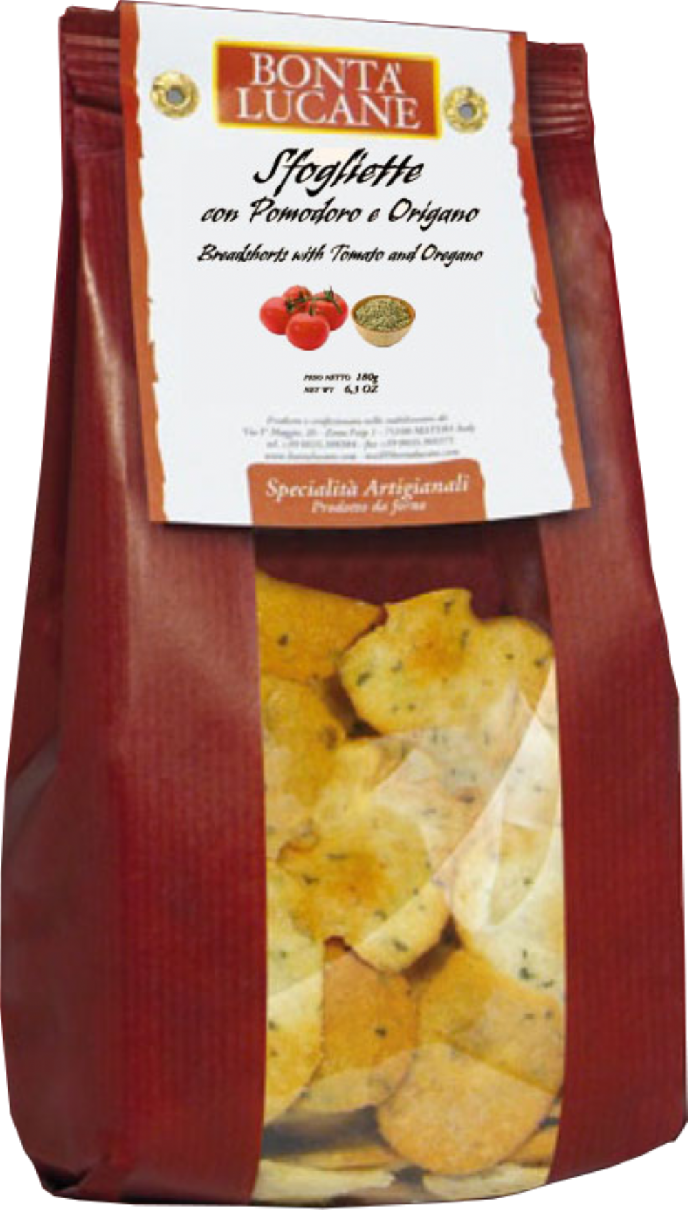 Bonta Lucane Sfogliette - Breadshorts With Tomato & Oregano 180G