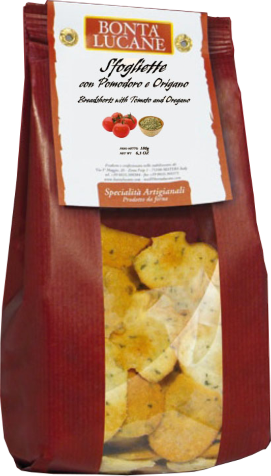 Bonta Lucane Sfogliette - Breadshorts With Tomato & Oregano 180G