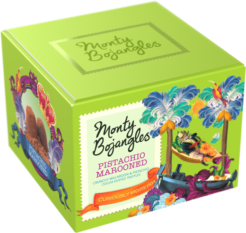 Monty Bojangles Pistachio Marooned Cocoa Dusted Truffles 150G