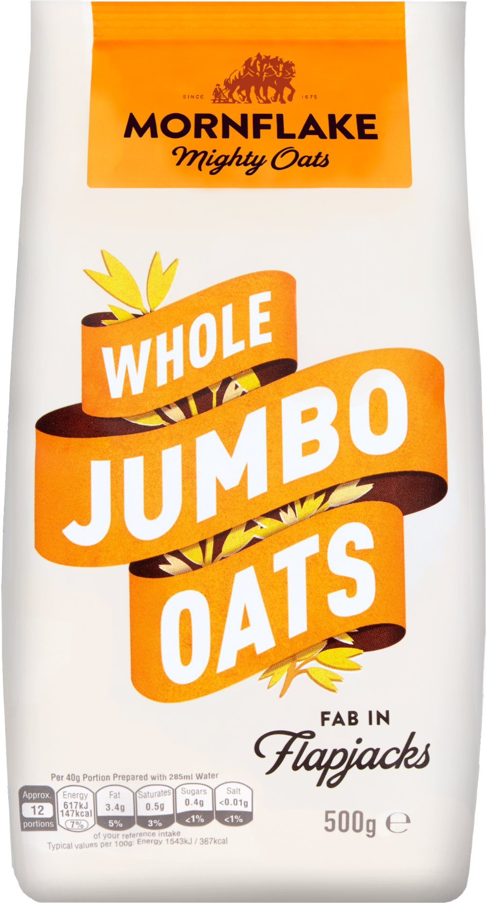 Mornflake Whole Jumbo Oats - Bag 500G