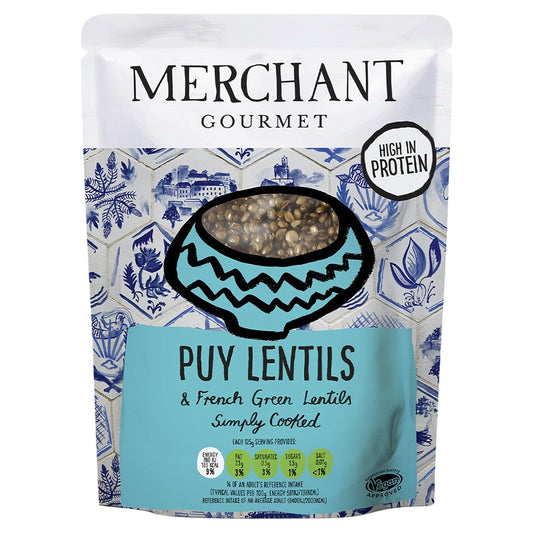 Merchant Gourmet Puy Lentils & French Green Lentils - Simply Cooked 250G