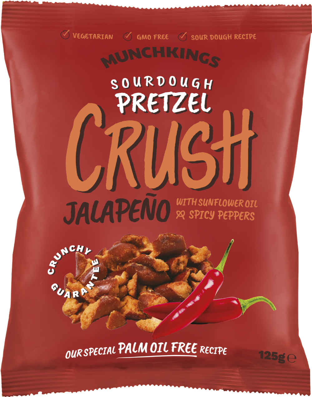 Munchkings Pretzel Crush - Jalapeño 125G
