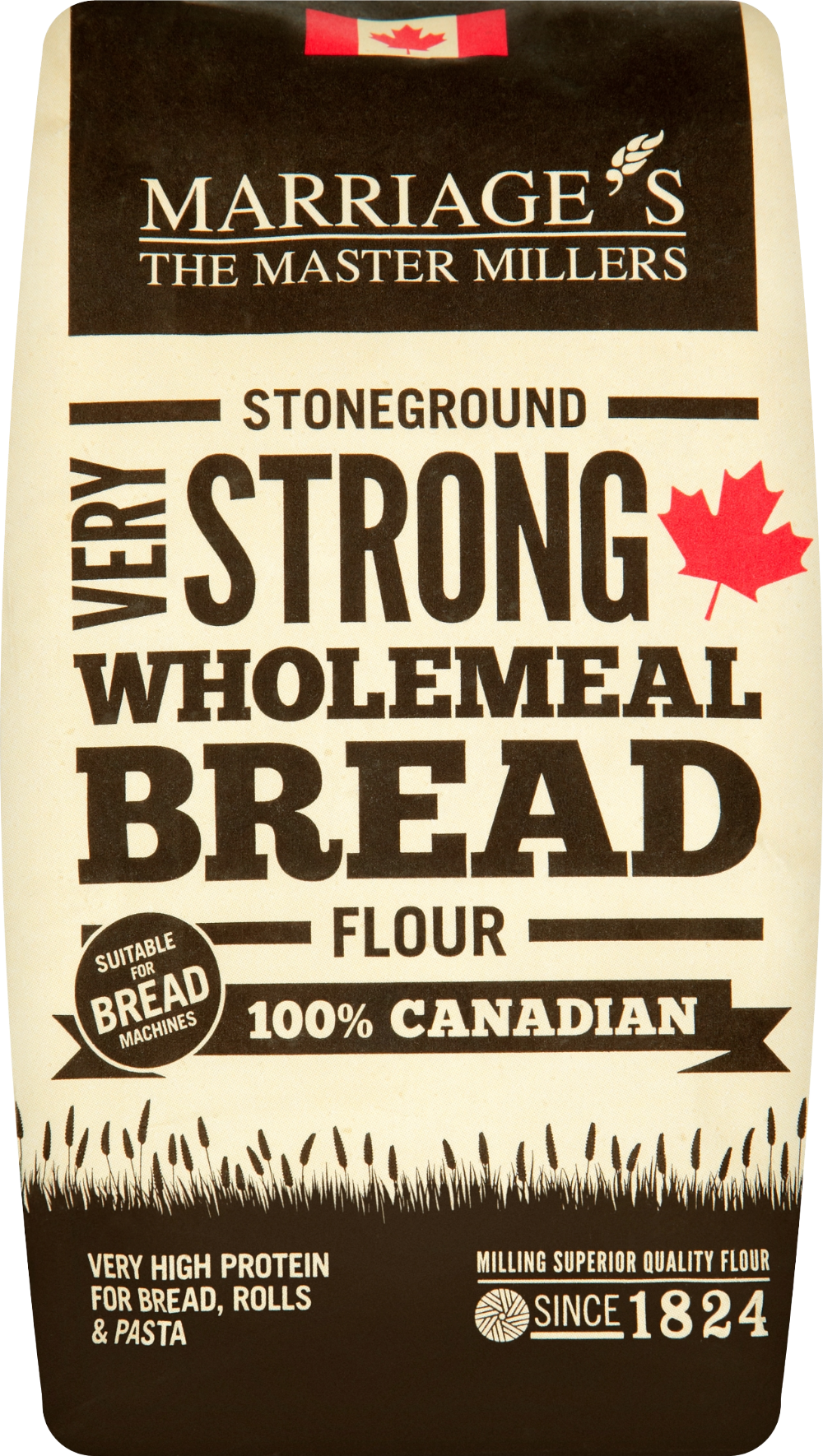 Marriage's Stoneground Very Strong Wholemeal Bread Flour - 100% Canadian 1.5Kg