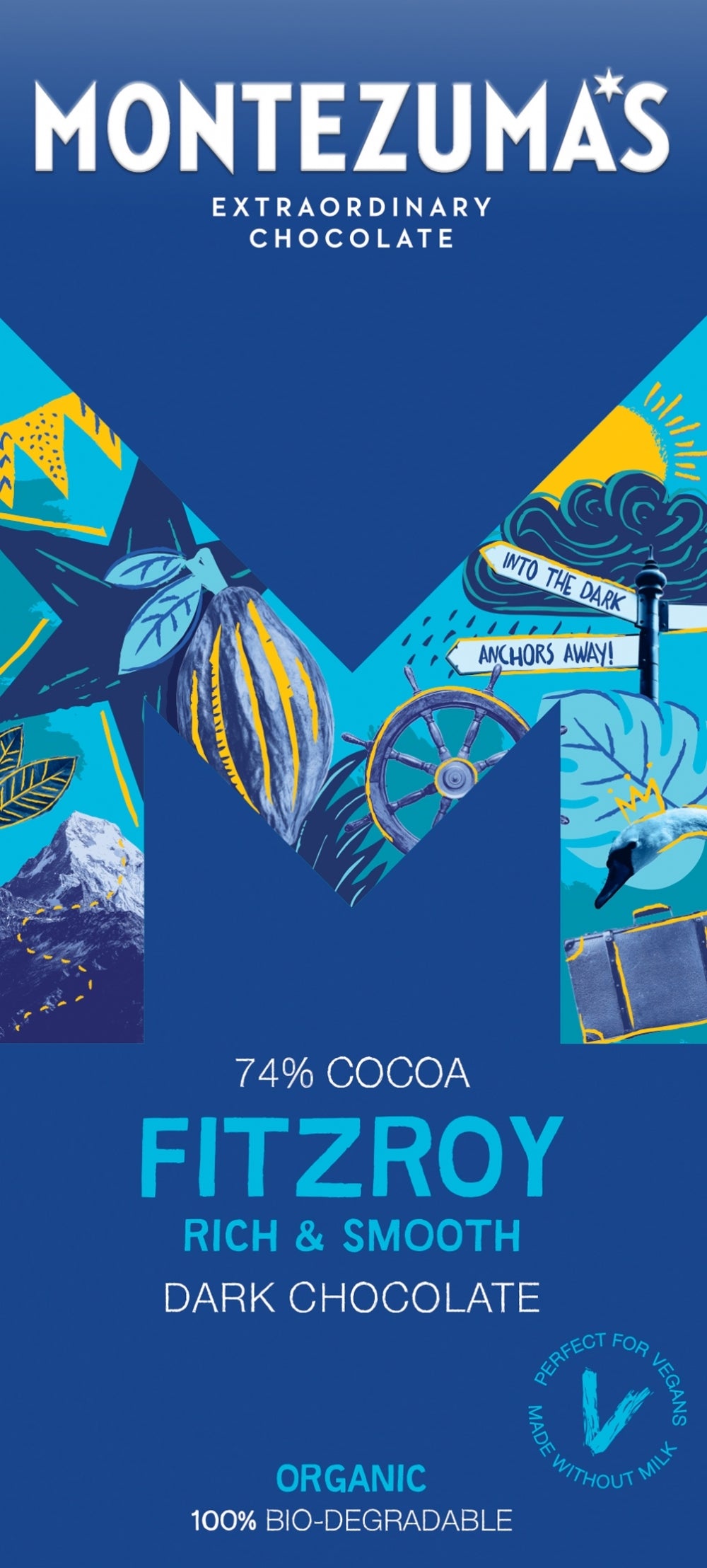 Montezuma's Fitzroy - Organic Dark Chocolate Bar 90G