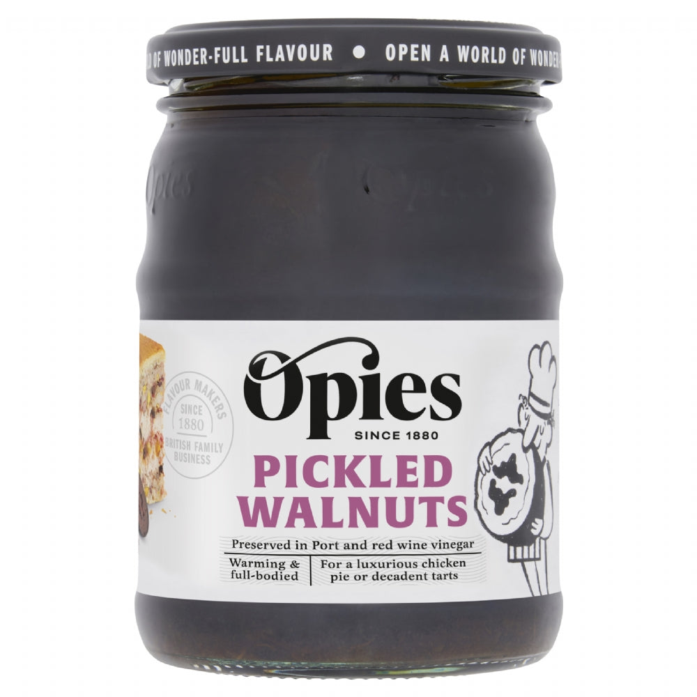 Opies Pickled Walnuts In Port & Red Wine Vinegar 370G