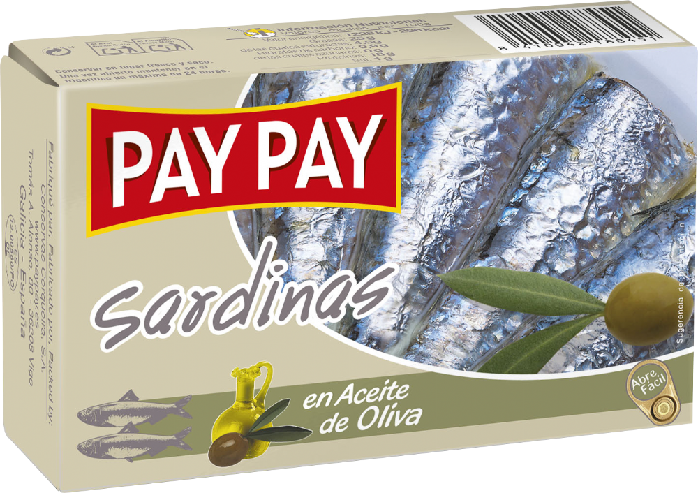 Pay Pay Sardines In Olive Oil 120G