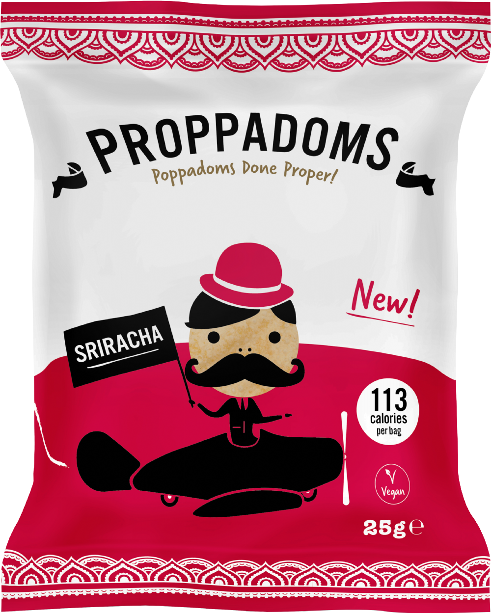 Proppadoms Sriracha Flavoured Poppadoms 25G