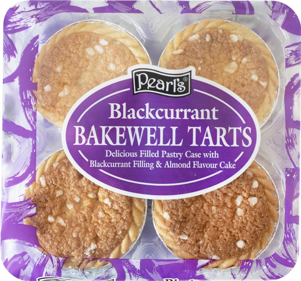 Pearl's Blackcurrant Bakewell Tarts 4's