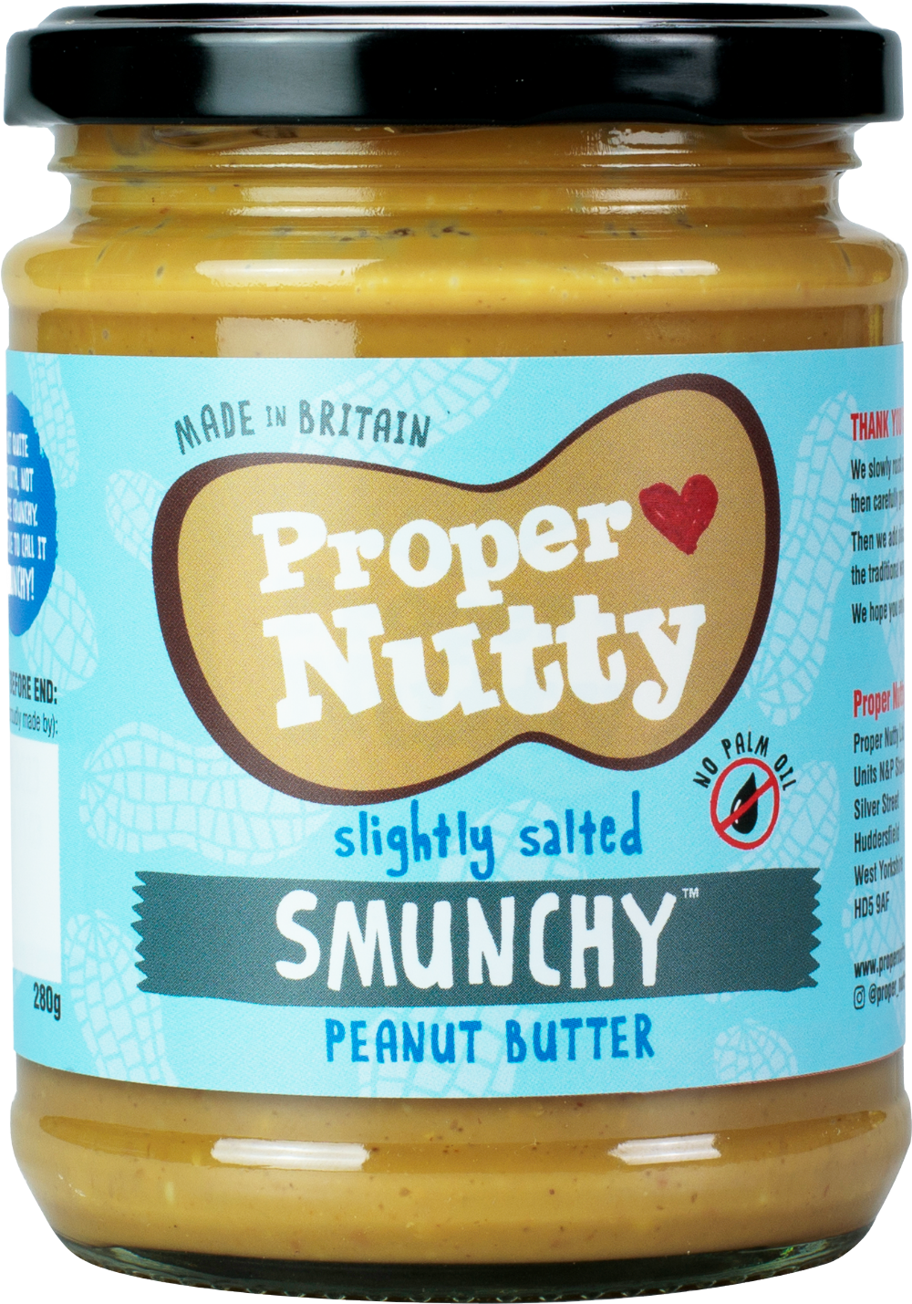 Proper Nutty Smunchy Peanut Butter - Slightly Salted 280G