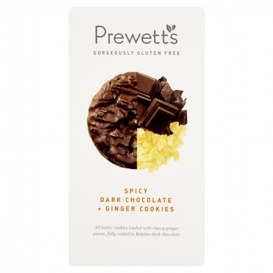 Prewetts Gluten Free Spicy Dark Choc & Ginger Cookies 150G