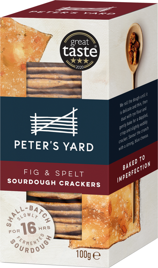 Peter's Yard Fig & Spelt Sourdough Crackers 100G