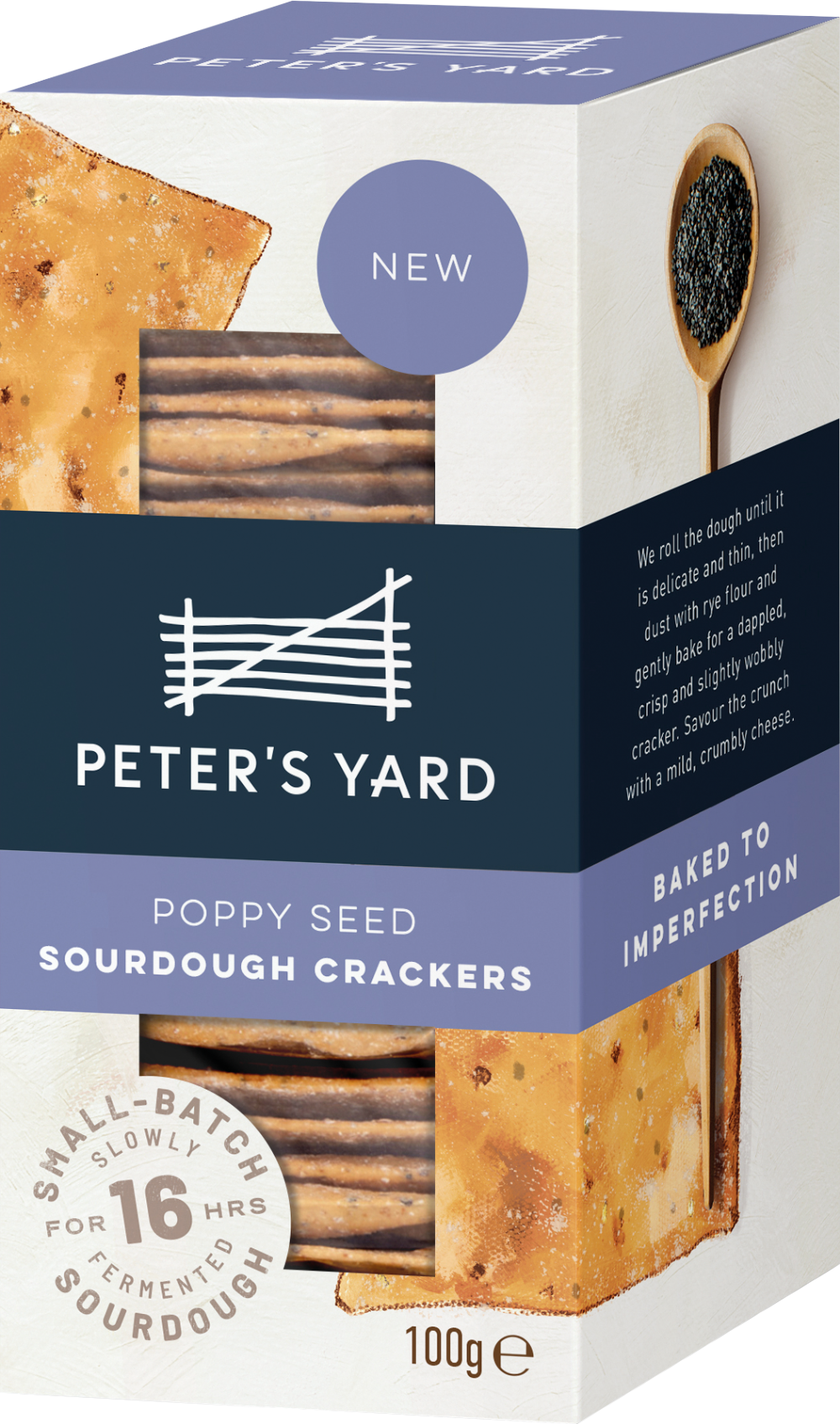 Peter's Yard Poppy Seed Sourdough Crackers 100G