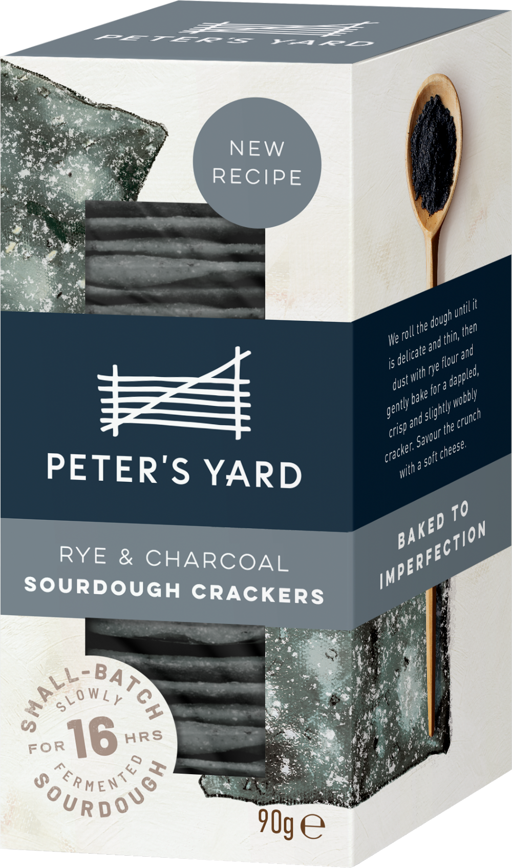 Peter's Yard Rye & Charcoal Sourdough Crackers 90G