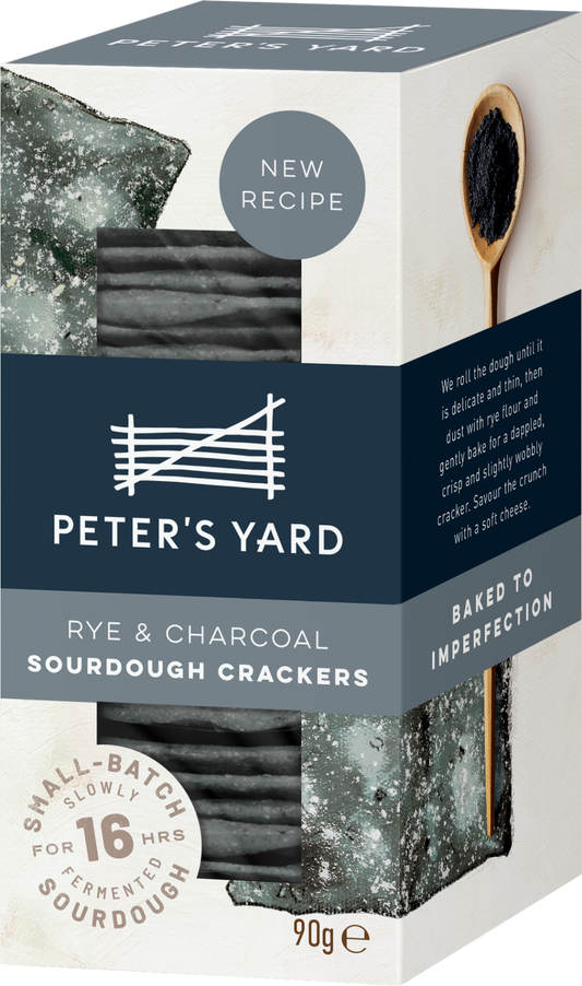 Peter's Yard Rye & Charcoal Sourdough Crackers 90G