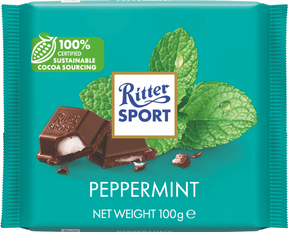 Ritter Sport Peppermint Dark Chocolate 100G
