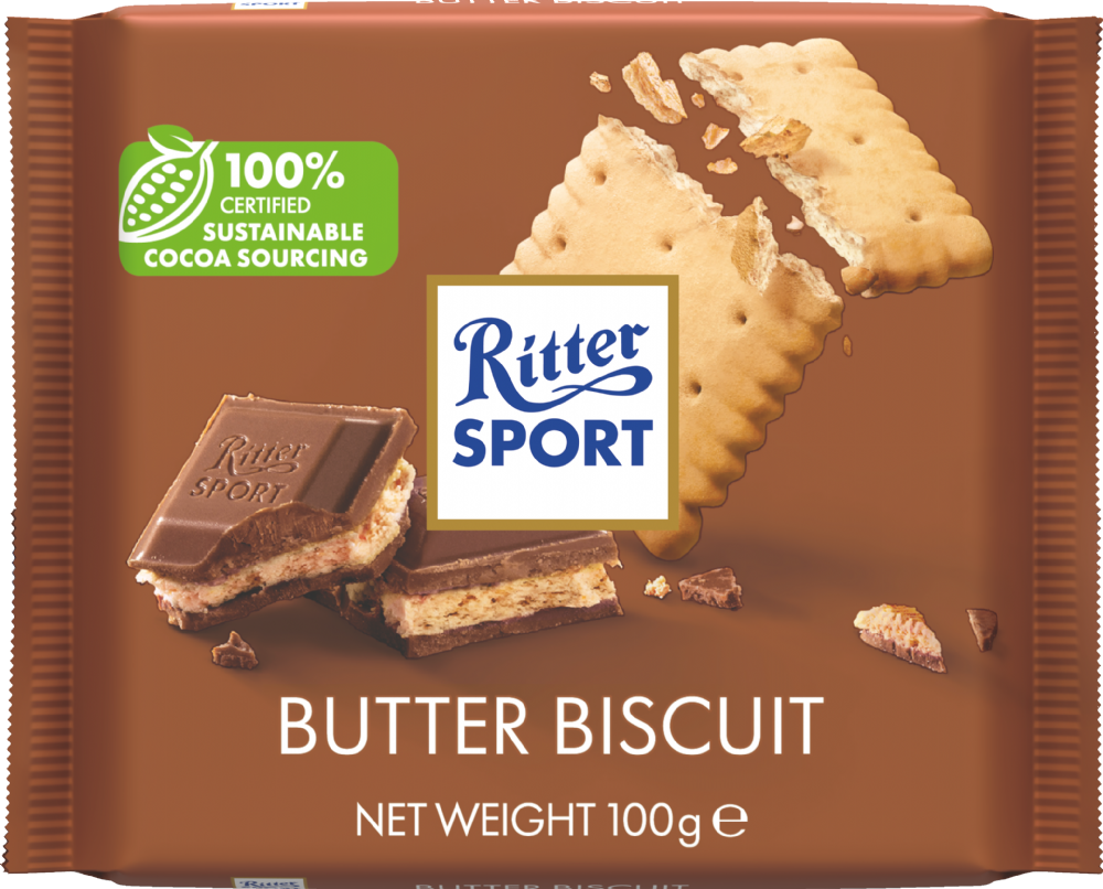 Ritter Sport Butter Biscuit Milk Chocolate 100G