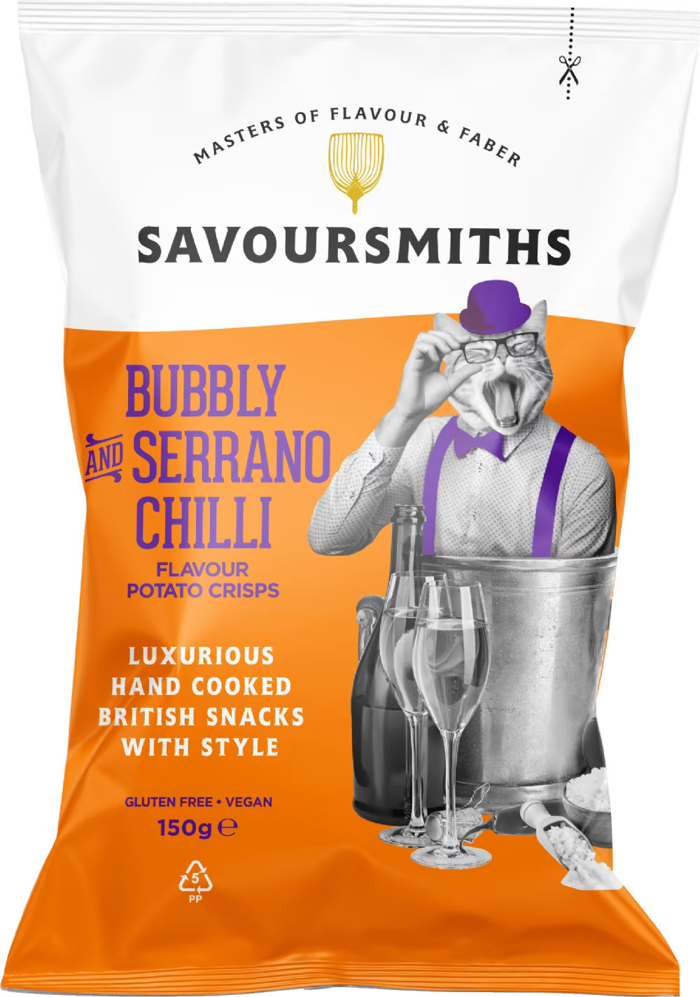 Savoursmiths Bubbly & Serrano Chilli Potato Crisps, 150g
