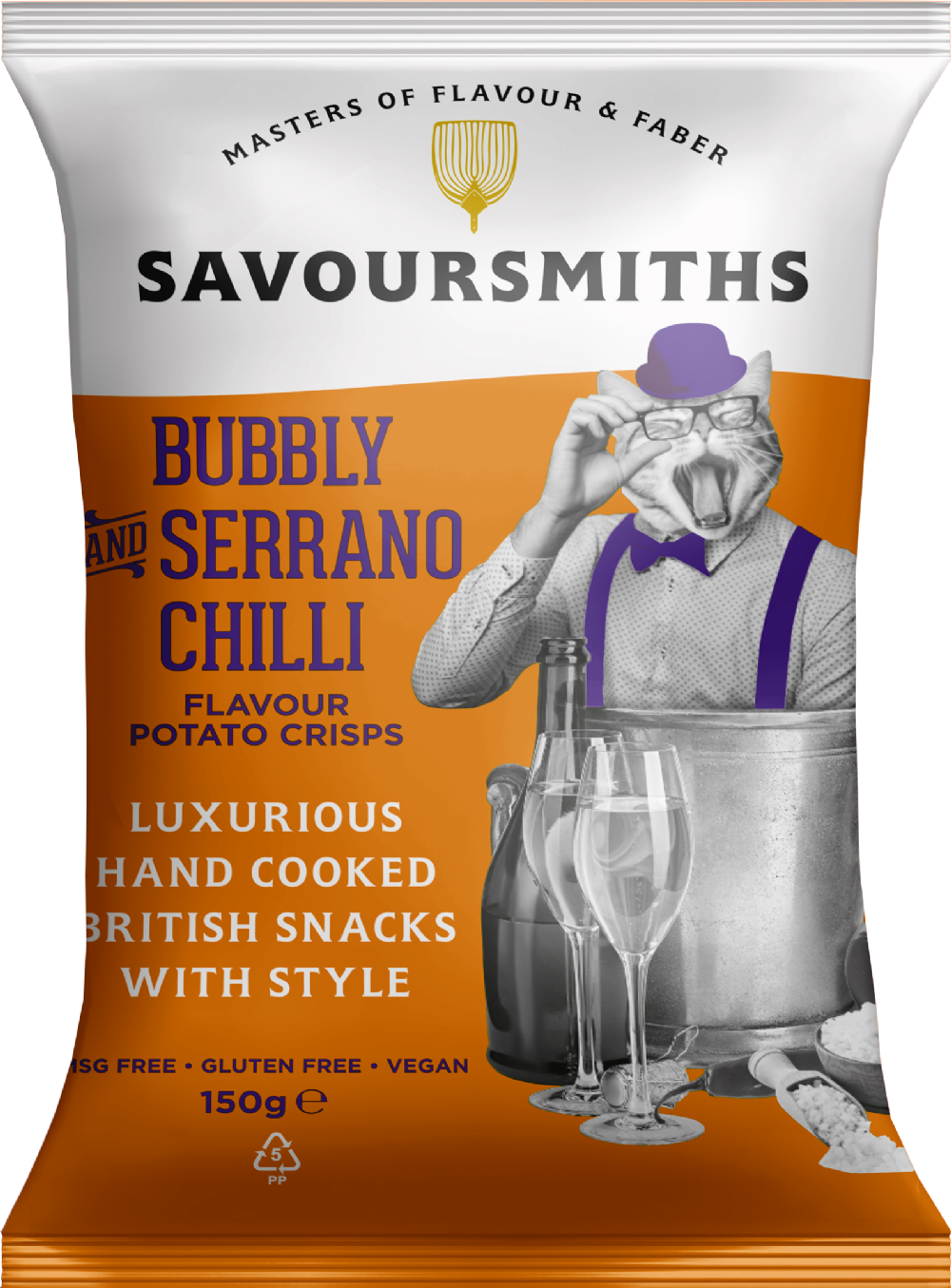 Savoursmiths Bubbly & Serrano Chilli Potato Crisps 150G