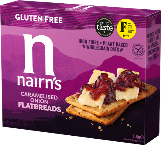 Nairn's Gluten Free Flatbreads - Caramelised Onion 150G