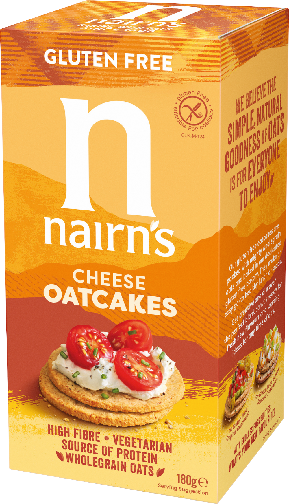 Nairn's Gluten Free Cheese Oatcakes 180G