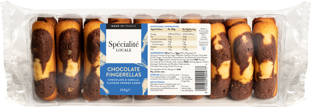 Specialite Locale Chocolate Fingerellas 250G