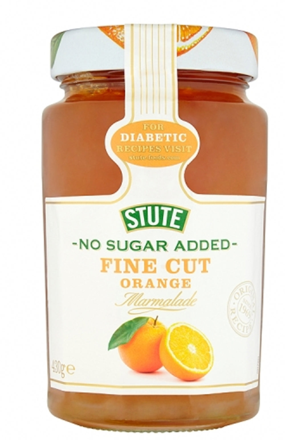 Stute Fine Cut Orange Marmalade - No Sugar Added 430G