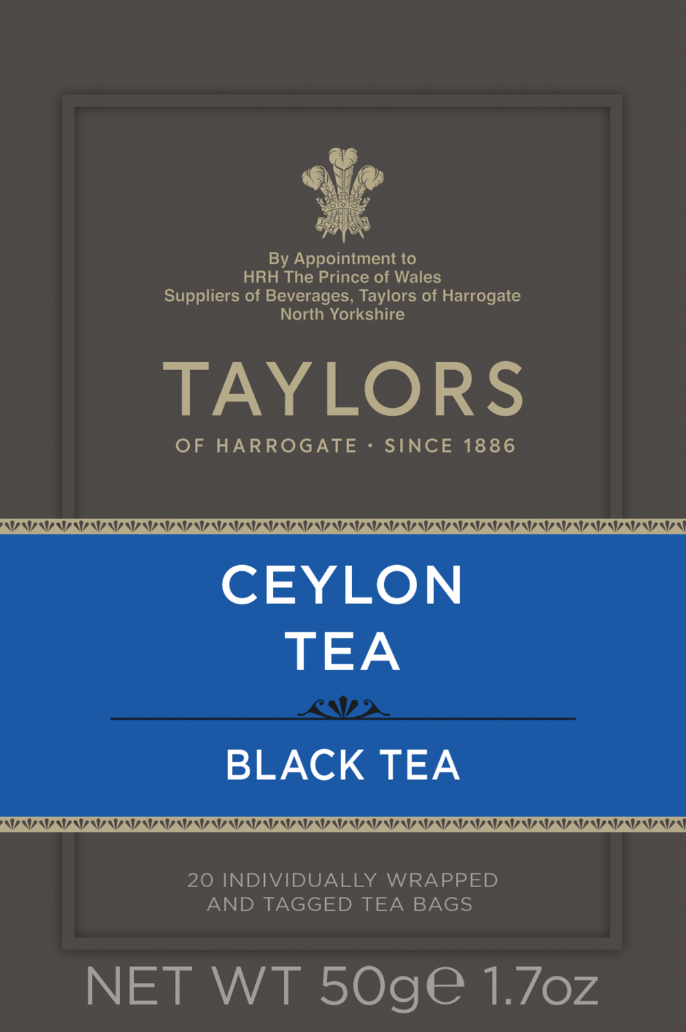 Taylors Of Harrogate Ceylon Tea - 20 Teabags 50G
