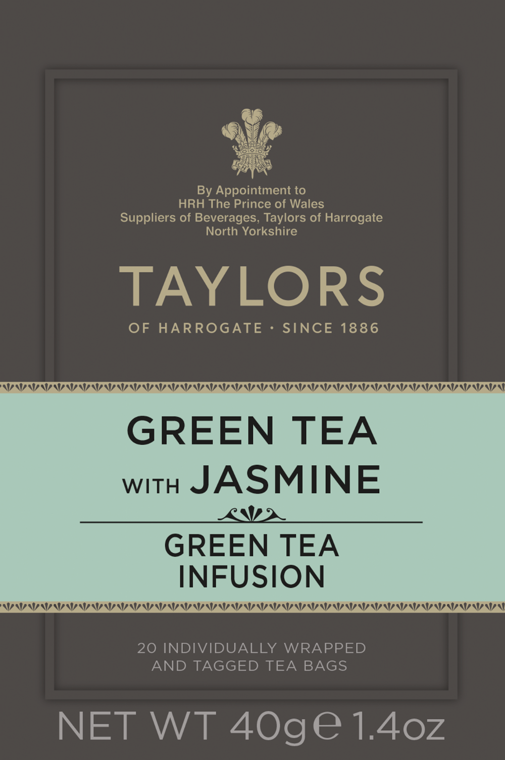 Taylors Of Harrogate Green Tea With Jasmine - 20 Teabags 40G