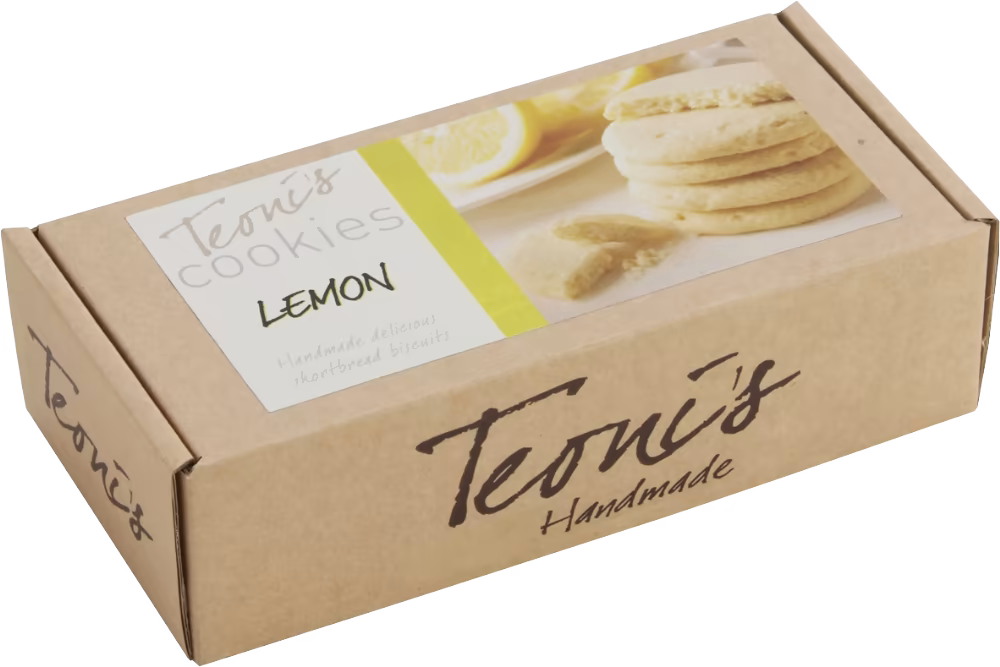 Teoni's Lemon Butter Shortbread Biscuits, 150g