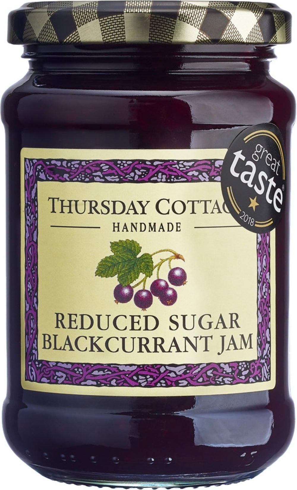 Thursday Cottage Reduced Sugar - Blackcurrant Jam 315G