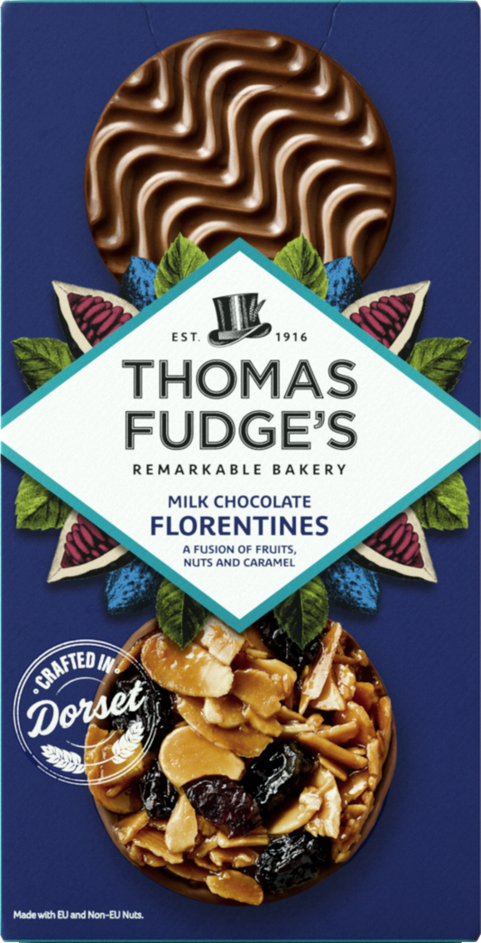 Thomas Fudge's Milk Chocolate Florentines 117G