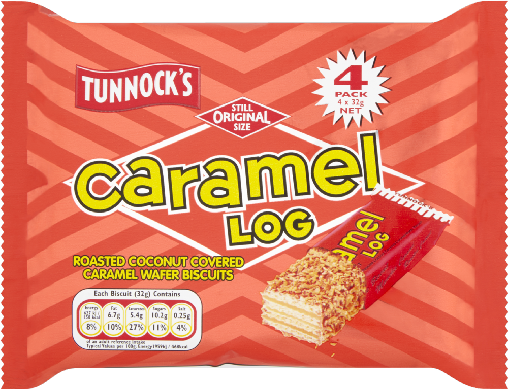 Tunnock's Caramel Log 4 Pack (4X32G)