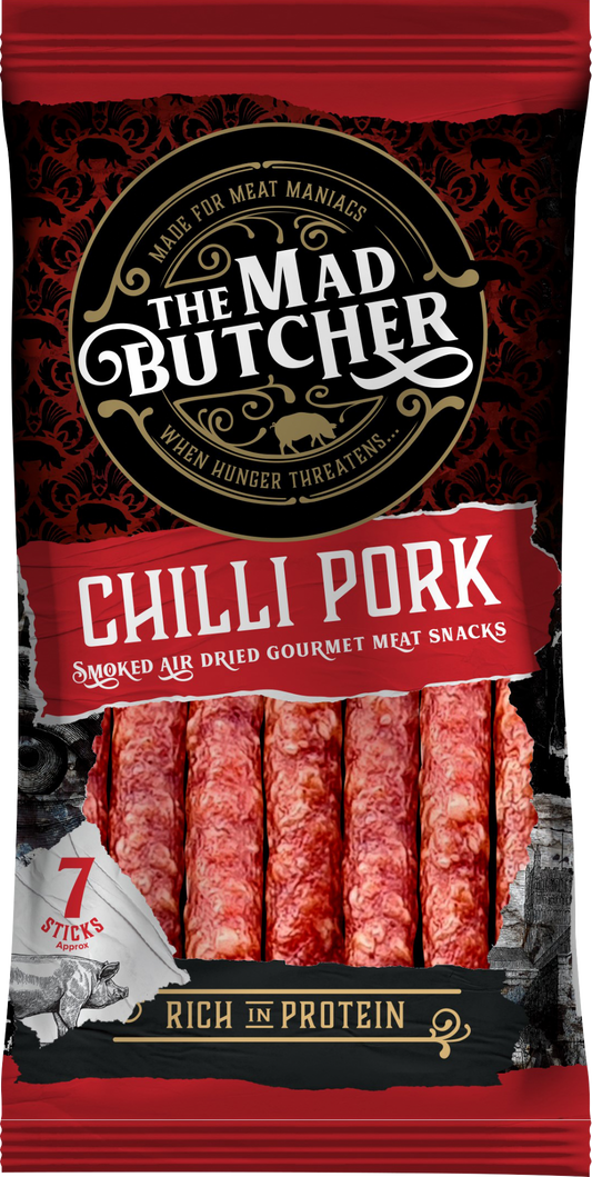 The Mad Butcher Chilli Pork Salami Snack 70G