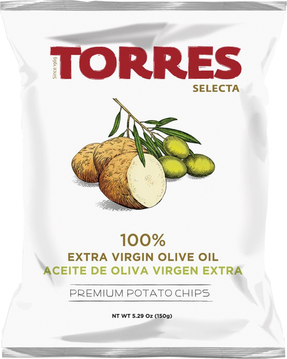 Torres 100% Extra Virgin Olive Oil Premium Potato Chips 125G