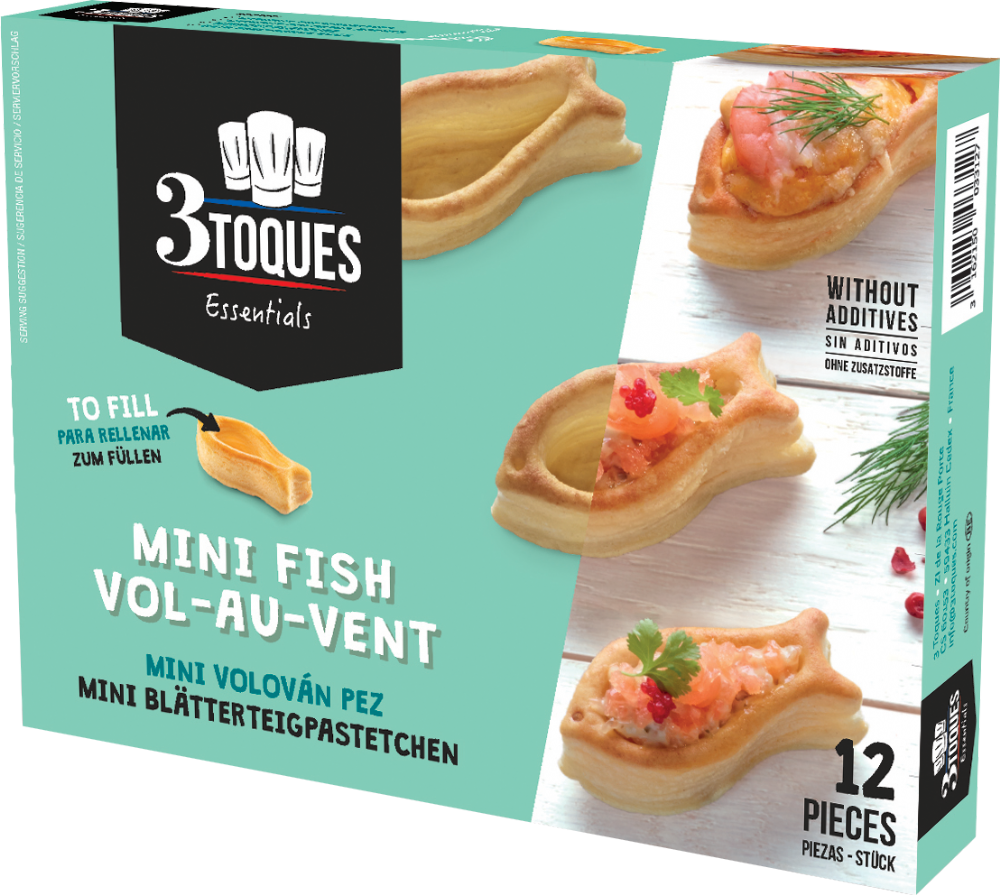 3 Toques 12 Mini Fish Vol-Au-Vents 66G