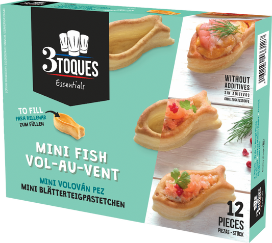3 Toques 12 Mini Fish Vol-Au-Vents 66G