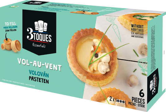 3 Toques 6 Vol-Au-Vents 159G