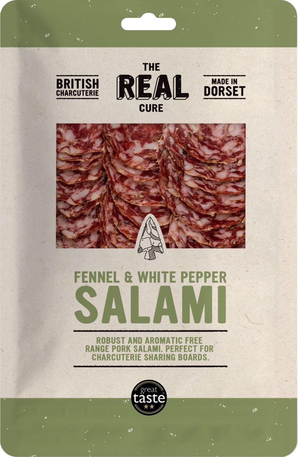 The Real Cure Fennel & White Pepper Salami - Sliced 55G