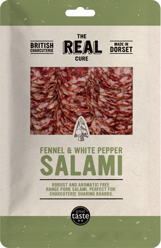 The Real Cure Fennel & White Pepper Salami - Sliced 55G